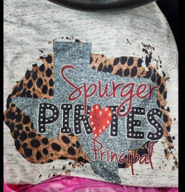 Spurger Pirates Team shirt (add the grade level or title in notes)