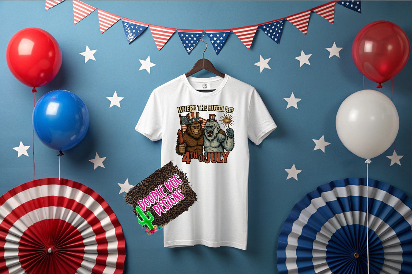 Yeti & Bigfoot 4th of July shirt