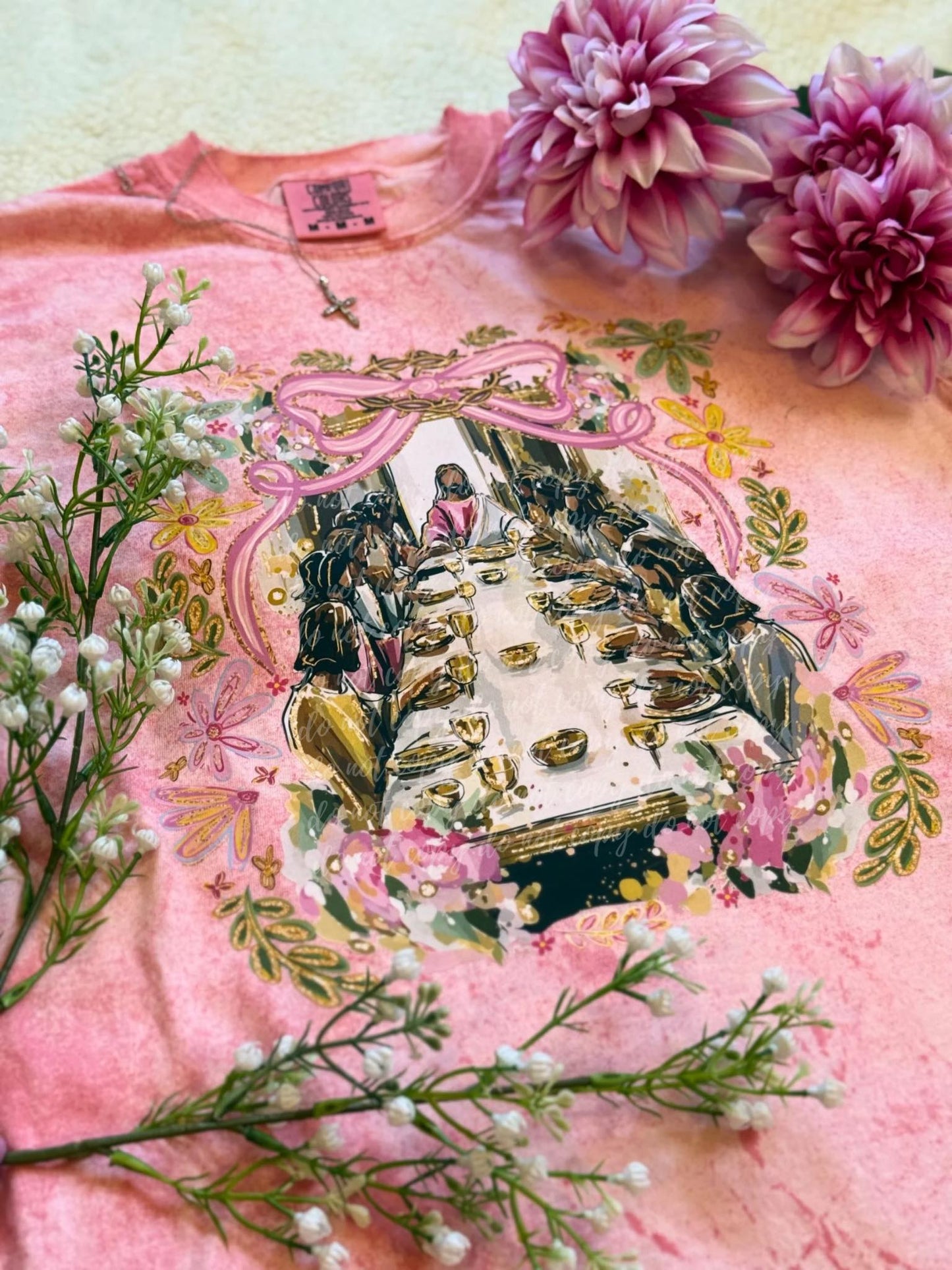 The Last Supper on Comfort Colors Hibiscus Blast
