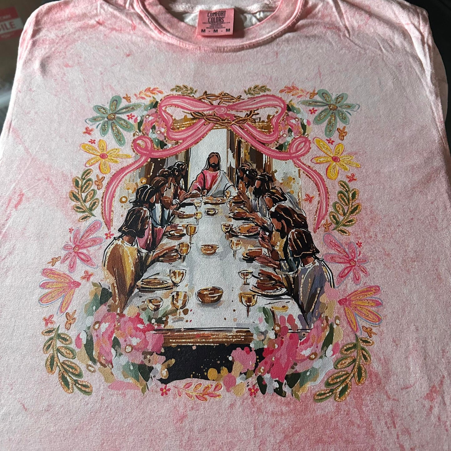 The Last Supper on Comfort Colors Hibiscus Blast