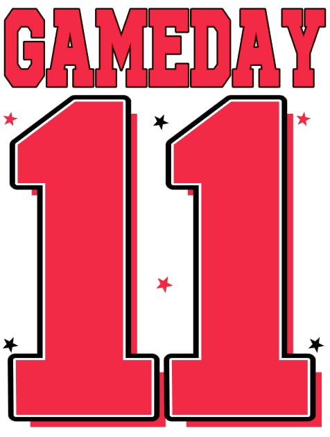 Custom Gameday shirt (Add your Name, Colors & Number in order notes)