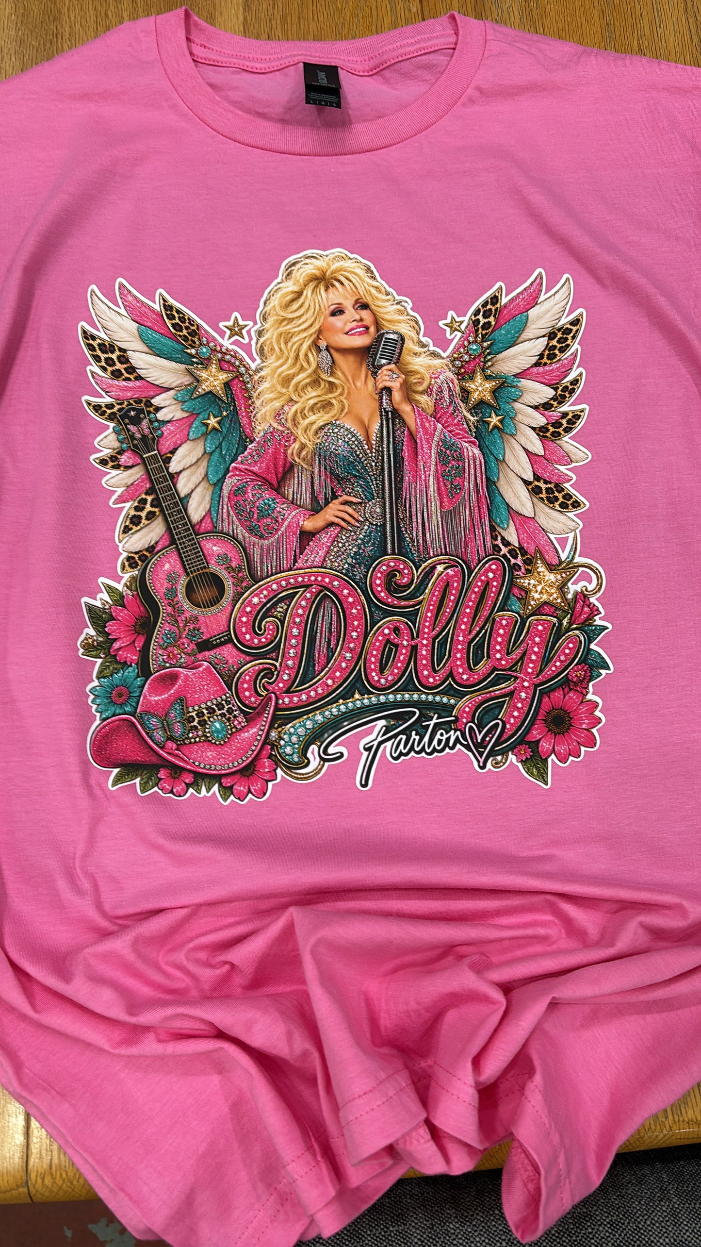 Dolly Parton with Angel Wings