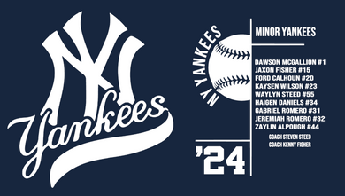 Yankees option 1 2024 SLL fan shirt FOR PICKUP AT DOODLE BUG DESIGNS