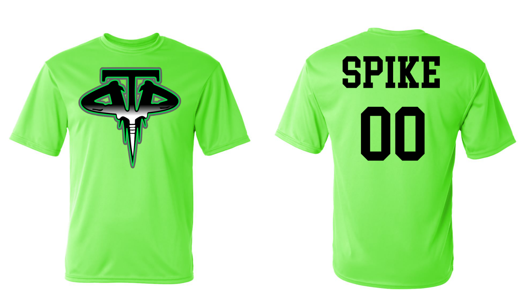 Neon green Dirt Divas 12u fan shirt