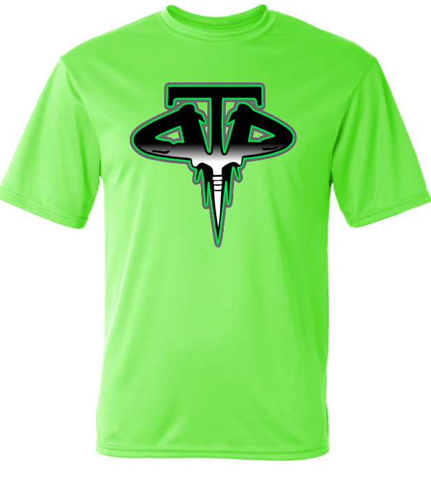 Neon green Dirt Divas fan shirt
