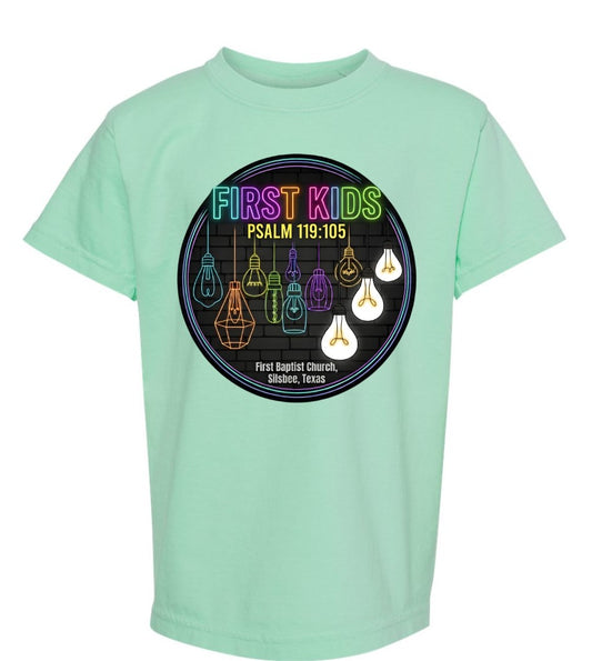 First Baptist (First Kids) Comfort colors tee - Island reef